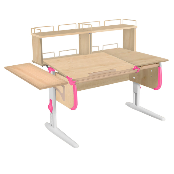 парта дэми  сут-25-02д2 120см раздельная с приставкой и надстройками Дэми СУТ-25-02Д2